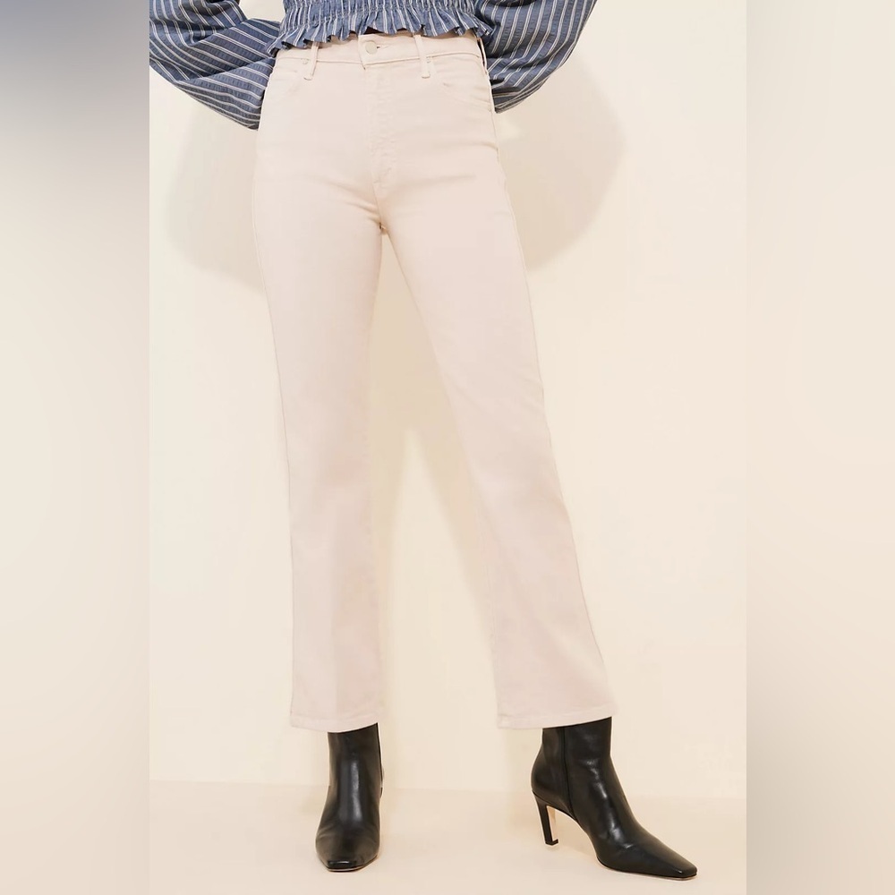 MOTHER Mid Rise Smokin Double Flood Jeans- Neutral- size 32 - NWT